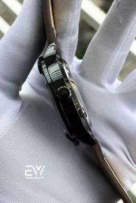 FOSSIL AUTOMATIC 44mm DIAL MASTARD BELT SILVER CASE BLACK DIAL_img_1