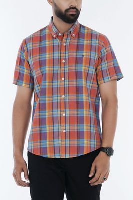 Cotton Normal Sleeve Button Down Men Half Shirt | Palli_img_0