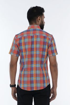 Cotton Normal Sleeve Button Down Men Half Shirt | Palli_img_2