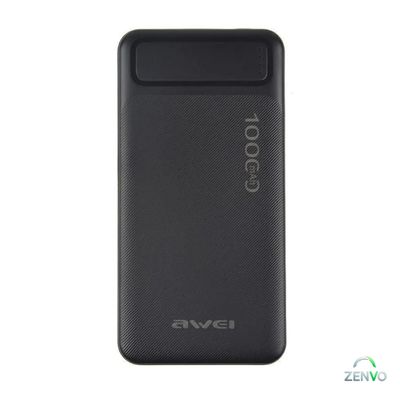 Awei P5K 10000mAh Power Bank Fast Charging- Black Color_img_0