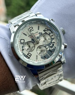 MONTBLANC WORLD MAP CHAIN WHITE DIAL_img_3