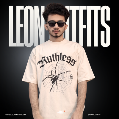 Men’s Oversized Heavyweight Drop Shoulder T-shirt in Cream._img_0