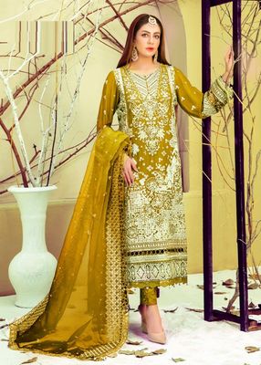 Semi –Embroidery & Sequence Work Party dress_img_19