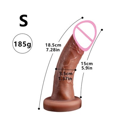 Dildo Soft Realistic Penis Small Butt Plug Suction Cup Double Layer Silicone Anal Sex Toys For Woman Masturbator Adults 18+ Shop_img_3