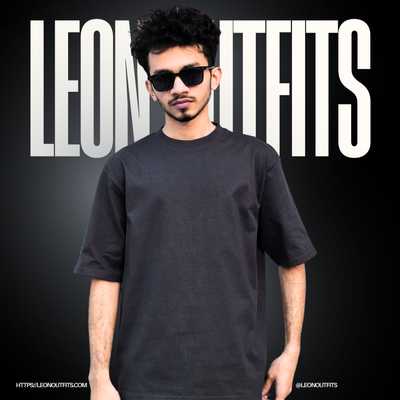 Men’s Oversized Heavyweight Drop Shoulder T-Shirt in Ash._img_1