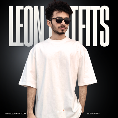 Men’s Oversized Heavyweight Drop Shoulder T-Shirt in White._img_1