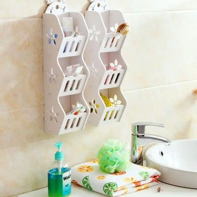 Multifunctional Bathroom Shelf – Punch-Free Wall Organizer_img_2
