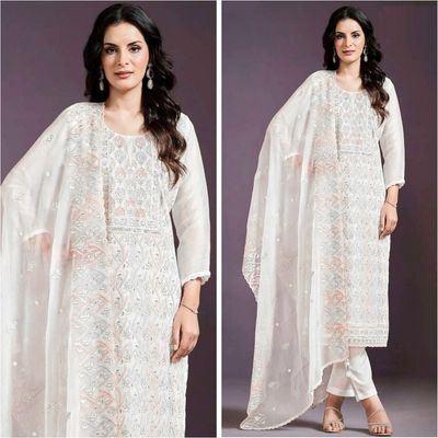 Semi –Embroidery & Sequence Work Party dress_img_10