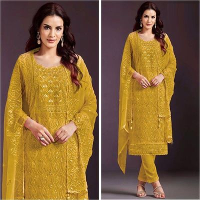 Semi –Embroidery & Sequence Work Party dress_img_11