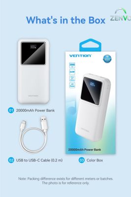 Vention 22.5W 20000mAh Power Bank – BLACK_img_2