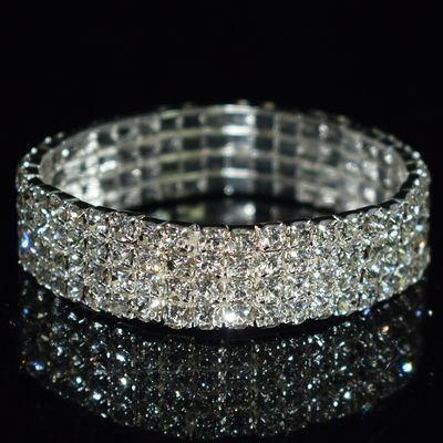 Cross-border Explosions Full Diamond Water Drops Rhinestone Necklace Earrings suit Luxury High-end Sense Simple All-match Bridal suit Women_img_2