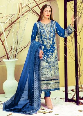 Semi –Embroidery & Sequence Work Party dress_img_16