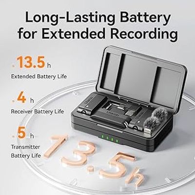 ULANZI A100 Wireless Lavalier Microphone Lapel Mic for Camera and Phone_img_2