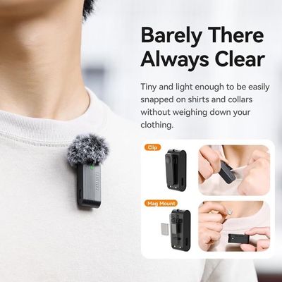 ULANZI A100 Wireless Lavalier Microphone Lapel Mic for Camera and Phone_img_3