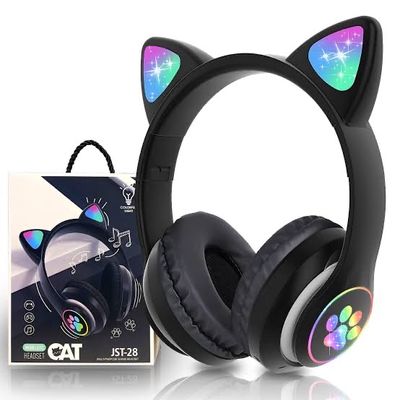 Cute Cat Ear Wireless Headphones with LED light_img_3