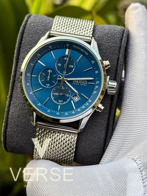 Boss mesh chain silver case blue dial_img_0