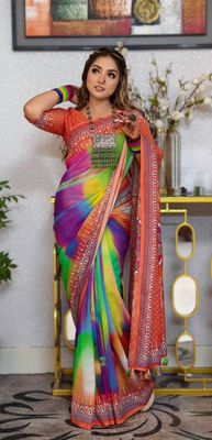 Digital Print Sharee with Blouse Piece_img_4