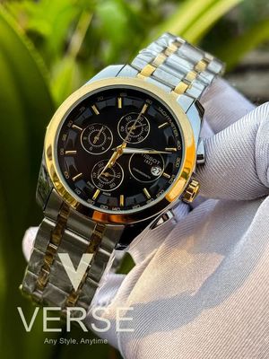 Tissot chain chrono dial two tone black dial_img_0