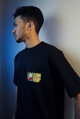 'LEON DRIP' Oversized Heavyweight Drop Shoulder T-Shirt_img_2