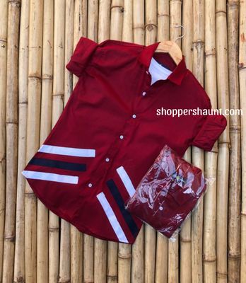 Trendy maroon block print shirt 1021_img_0