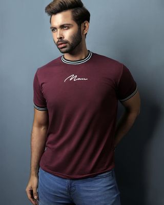 Essential Ribbed T-Shirts – 2-Piece Combo Pack Maroon & Black_img_3