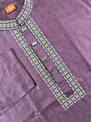 Regal Plum Embroidered Panjabi - Eid Collection 2025_img_0