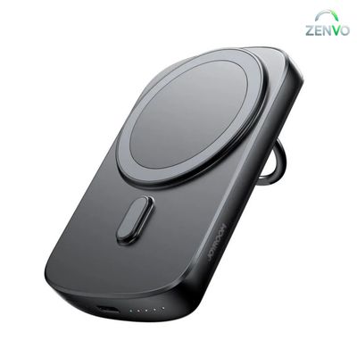 Joyroom JR-W030 20W 6000mAh Magnetic Wireless Power Bank with Ring Holder- Black Color_img_0
