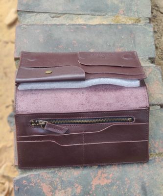 KROYSHALA 100% Premium Leather Long Wallet – Chocolate_img_5