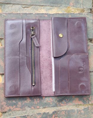KROYSHALA 100% Premium Leather Long Wallet – Chocolate_img_2