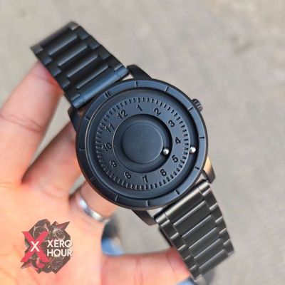 AURA WATCH | Magnetic Matte Black Watch | Unique Watch dial || SS Body_img_1