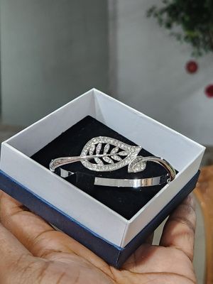 Fashion simple Leaf  stone braclet_img_1