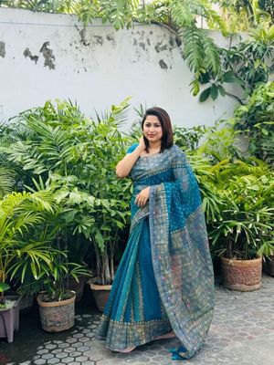 Block Print Sharee with Blouse Piece_img_2