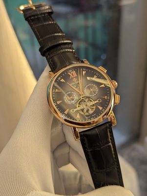 Patek Auto Belt RG Case Black Belt Grey Dial_img_0