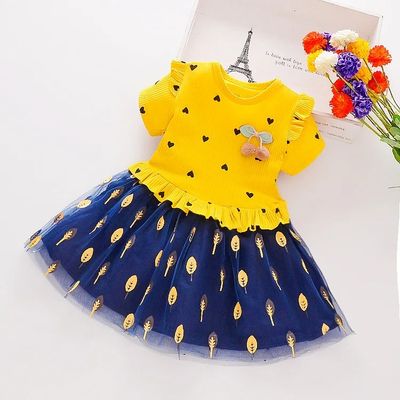 Kids Girls Cherry Love Print Short Sleeve Princess Dress (6 months to 7 years)_img_4