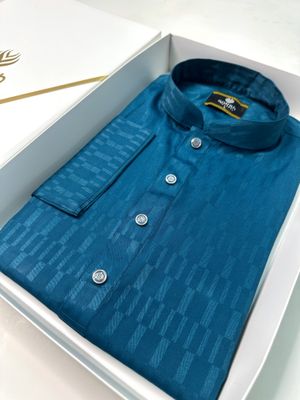 Regal Teal Classic Panjabi_img_1