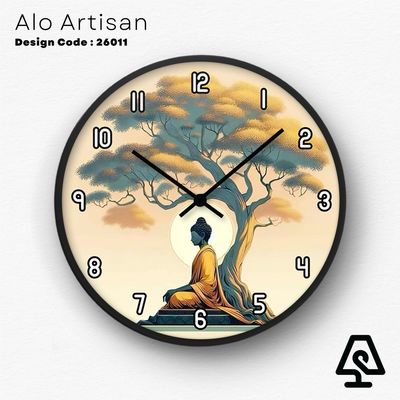 Buddha Moon Tree Theme Wall Clock_img_0