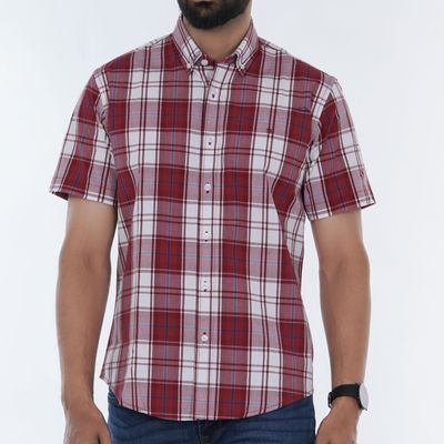 Short Sleeve Button Down Casual Regular Fit Men Half Shirt | Palli_img_0