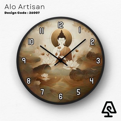 Buddha Zen Lotus Theme Wall Clock_img_0