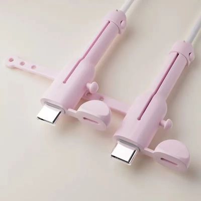 New data cable protective cover multifunctional three-in-one with cover Apple Android universal data cable protection storage_img_6
