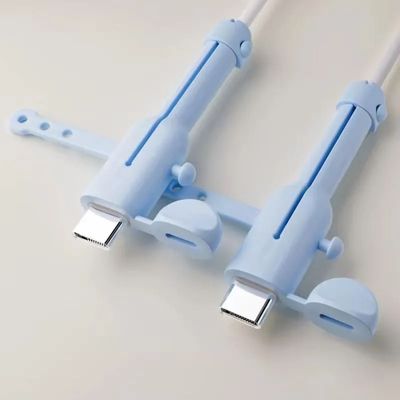 New data cable protective cover multifunctional three-in-one with cover Apple Android universal data cable protection storage_img_7