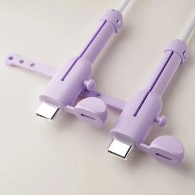 New data cable protective cover multifunctional three-in-one with cover Apple Android universal data cable protection storage_img_8