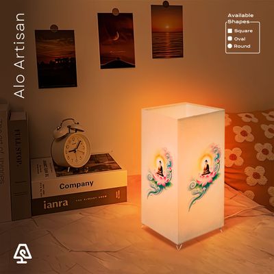 Buddha Lotus Blue Theme Table Lamp_img_1