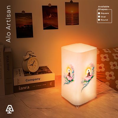 Buddha Lotus Blue Theme Table Lamp_img_2