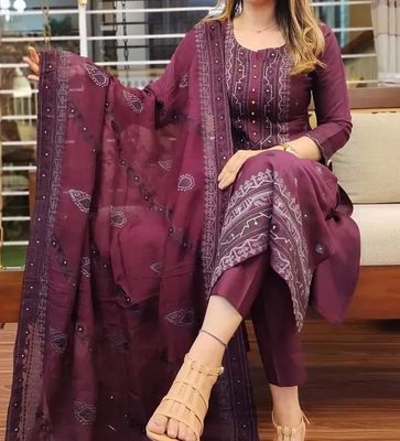Block Printed Kameez Set ( COT506 )_img_1