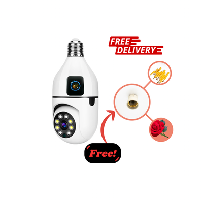 Dual lens IP bulb camera
