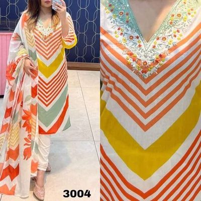 Kashmiri Ari Worked Linen Kameez Set ( MF396 )_img_3