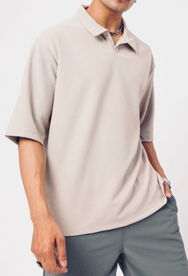 knit stripped open neck polo_img_1