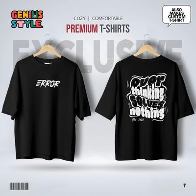 Over Thinking Solves Nothing Drop Shoulder T-shirt - 07_img_0