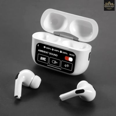 A9 Pro ANC Touch Screen Display Earbuds – White Color_img_0