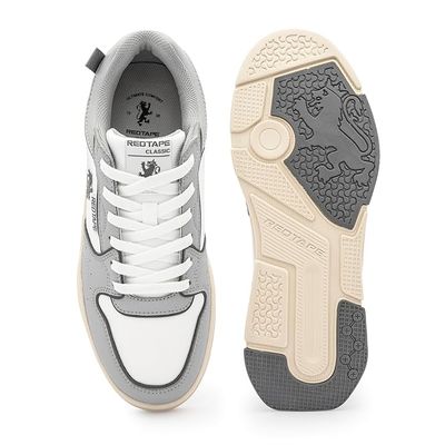 Red Tape Lifestyle Sneaker Shoes For Men - White and Gray_img_2